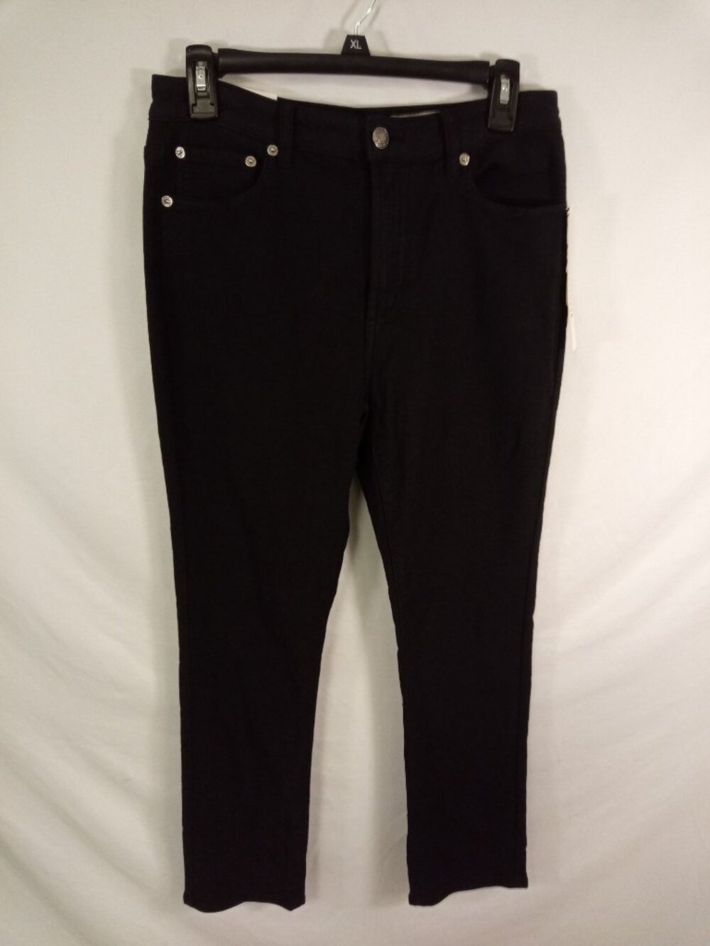 NWT 32° Degrees Cool Women's Black Straight Leg Sweatpant Jeans Slim Fit Sz. 6